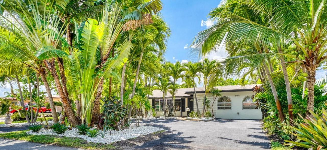 Luxury Tropical Oasis! Huge Saltwater Pool! 1 Mile To Beach! Villa Fort Lauderdale Exterior foto