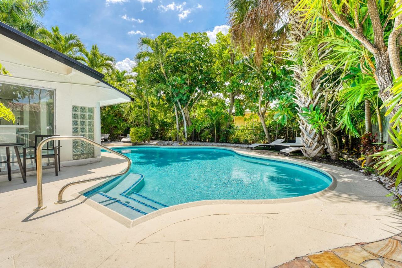 Luxury Tropical Oasis! Huge Saltwater Pool! 1 Mile To Beach! Villa Fort Lauderdale Exterior foto